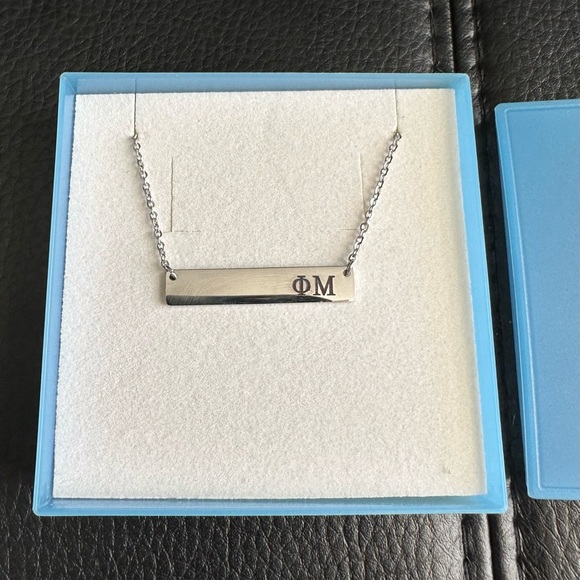 Phi Mu sorority bar necklace. Greek letters. - Picture 2 of 4